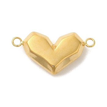 Ion Plating(IP) 304 Stainless Steel Connector Charms, Heart Links, Golden, 10.5x20x4mm, Hole: 1.5mm