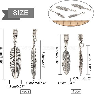 8Pcs 2 Size Alloy Cord Ends(FIND-CA0003-70)-2