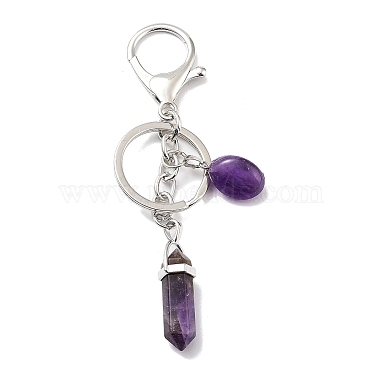 Natural & Synthetic Mixed Gemstone Keychain(KEYC-M022-05)-2