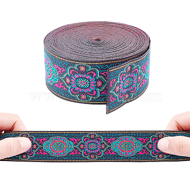 Ethnic Style Embroidery Polyester Ribbon(SRIB-WH0007-02D)-3