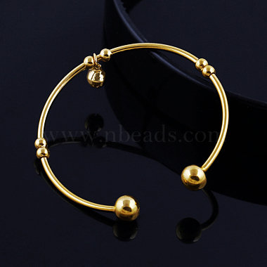Beautiful Design Real 18K Gold Plated Brass Charm Torque Cuff Bangle(BJEW-EE0001-06)-3