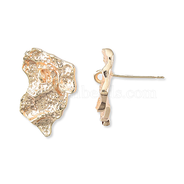 Brass Twist Stud Earring Findings(KK-N232-449LG)-3