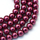 Baking Painted Pearlized Glass Pearl Round Bead Strands(HY-Q330-8mm-72)-1