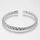 304 Stainless Steel Cuff Bangles Torque Bangles(BJEW-H570-27P)-1