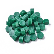 Sealing Wax Particles, for Retro Seal Stamp, Octagon, Dark Green, 9mm, about 1500pcs/500g(DIY-E033-A21)