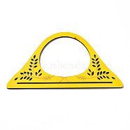 Wooden Handles Replacement Part, Yellow, 134x249x4.5mm, Inner Diameter: 100.5x119.5mm(FIND-WH0074-01B)