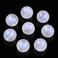 Transparent Acrylic Beads, Glitter Powder, Round, Clear, 13.5x13mm, Hole: 2mm, about 325pcs/500g(OACR-N008-108D-01)