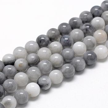 Natural Hawk's Eye Beads Strands, Eagle Eye Stone, Round, 10mm, Hole: 1mm, about 40pcs/strand, 15.7 inch