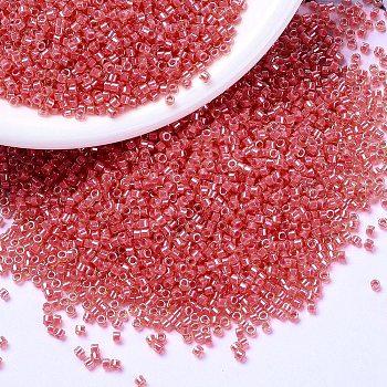 MIYUKI Delica Beads, Cylinder, Japanese Seed Beads, 11/0, (DB2051) Luminous Poppy Red, 1.3x1.6mm, Hole: 0.8mm, about 10000pcs/bag, 50g/bag