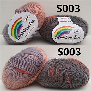 Wool Knitting Yarn, Segment Dyed, Crochet Yarn, for DIY Hat Scarf Cape, Dark Gray, 2mm, about 196.85 yards(180m)/skein