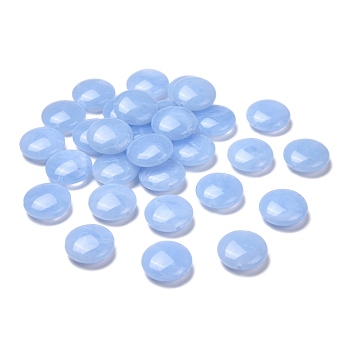 Flat Round Imitation Gemstone Acrylic Beads, Cornflower Blue, 22x8.5mm, Hole: 2mm, about 190pcs/500g