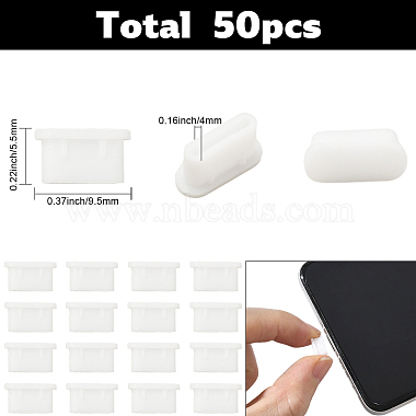 50Pcs Silicone Mobile Anti-Dust Plugs(AJEW-SC0031-64B)-2