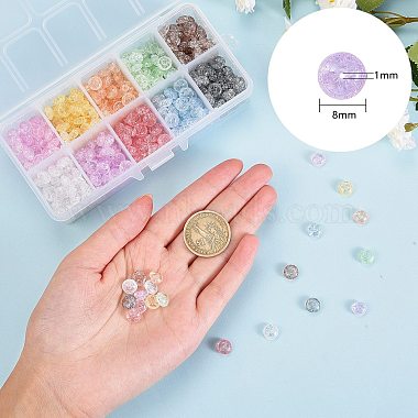 500Pcs 10 colors Crackle Glass Beads(GLAA-SZ0001-56)-2