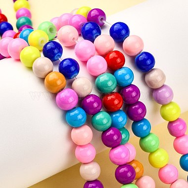 Baking Paint Glass Beads Strands(X-DGLA-MSMC001-11)-4