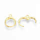 Brass Huggie Hoop Earring Findings(X-KK-R071-08G)-2
