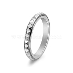 Rotatable Version Korean StyleRotatable Stainless Steel Finger Ring for Men, Stainless Steel Color, US Size 7(17.3mm)(PW-WGAB2A4-03)