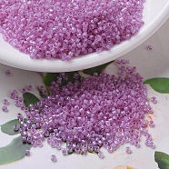 MIYUKI Delica Beads, Cylinder, Japanese Seed Beads, 11/0, (DB0072) Light Lilac Lined, 1.3x1.6mm, Hole: 0.8mm, about 10000pcs/bag, 50g/bag(SEED-X0054-DB0072)