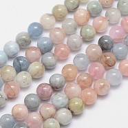 Natural Morganite Round Bead Strands, 8mm, Hole: 1mm, about 47pcs/strand, 15.5 inch(G-I159-8mm)