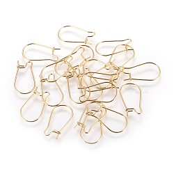 304 Stainless Steel Hoop Earrings, Golden, 21 Gauge, 20x11mm, Pin: 0.7mm(X-STAS-P227-13G)