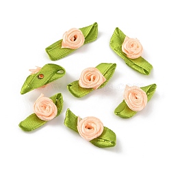 Polyester Rose Ornaments, for DIY Hair Accessories, Clothing Decoration, Costume, PeachPuff, 27.5~29x14~16x7.5mm(DIY-WH0308-242K)