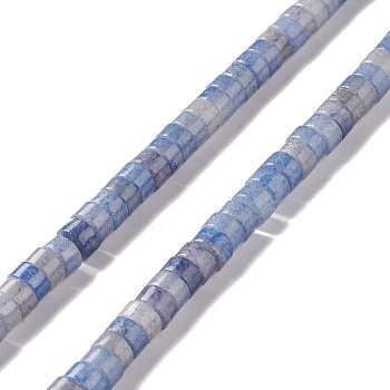 Natural Blue Aventurine Beads Strands, Column, 6x3.5mm, Hole: 0.8mm, about 115~116pcs/strand, 15.35~15.51 inch(39~39.4cm)