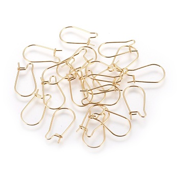 304 Stainless Steel Hoop Earrings, Golden, 21 Gauge, 20x11mm, Pin: 0.7mm