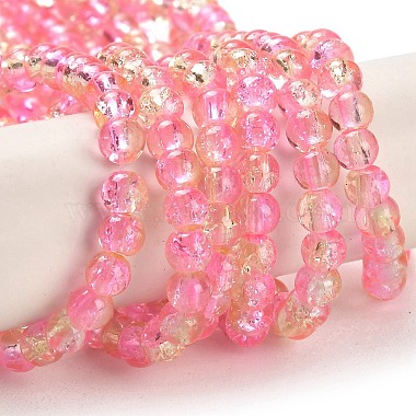 Spray Painted Crackle Glass Beads Strands(CCG-Q002-4mm-03)-2