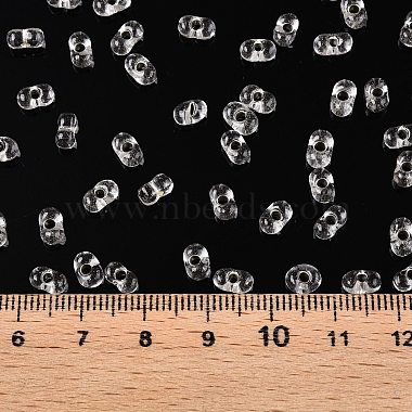 ベーキングペイント透明ガラスシードビーズ(X-SEED-N006-05A)-5