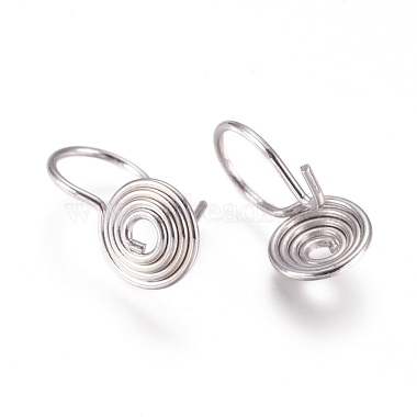 Brass Spiral Wire Earring Hooks(KK-L198-012P)-2