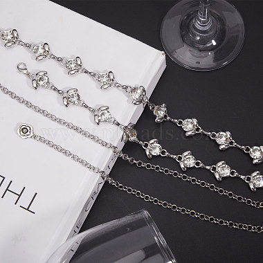 Alloy Flower Link Chain Waist Chains(FIND-WH0421-95P)-2