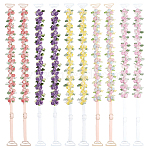 5 Pairs 5 Colors Adjustable Bra Straps, Flower Polyester Embroidered Lace Shoulder Straps, Mixed Color, 290~330x21.5x4.5mm, 1 pair/color(AJEW-CY0001-25)