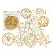 10Pcs Magic Circle Theme Hollow Lace Scrapbooking Paper Pads, for DIY Album Scrapbook, Background Paper, Diary Decoration, Mixed Shapes, 15~210mm(WG31640-04)