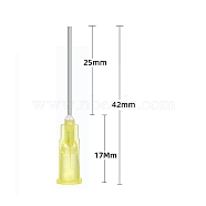 Plastic & Stainless Steel Fluid Precision Blunt Needle Dispense Tips, Glue Dispensing Needles, Yellow, 42x6mm, Pin: 0.92mm, Hole: 0.65mm(TOOL-WH0053-47F)