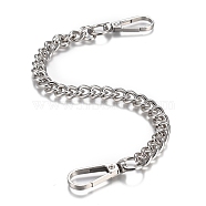 Alloy Wallet Chain, Pants Chain, Pocket Chains for Jeans Belt Loops and Keys, with Swivel Clasps, Platinum, 11.2 inch(28.5cm)(AJEW-O029-04)