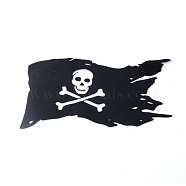 PET Decoration Sticker, for Car Decoration, Skull, Black, 91x15cm(DIY-WH0223-12A)