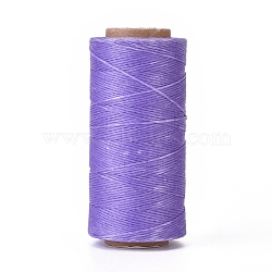 Waxed Polyester Cord, Micro Macrame Cord, Waxed Sewing Thread, Flat, Mauve, 0.8mm, about 284.33 yards(260m)/roll(YC-I003-A19)