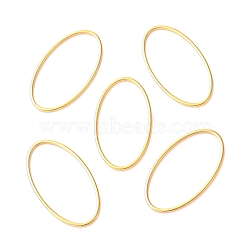 201 Stainless Steel Linking Rings, Oval, Golden, 26x14x1mm(STAS-C030-04C-G)