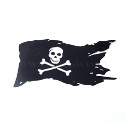 PET Decoration Sticker, for Car Decoration, Skull, Black, 91x15cm(DIY-WH0223-12A)