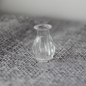 Transparent Miniature Glass Vase Bottles, Micro Landscape Garden Dollhouse Accessories, Photography Props Decorations, White, 14.5x22mm
