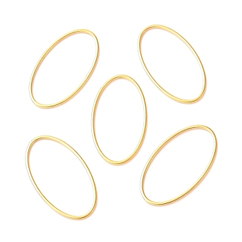 201 Stainless Steel Linking Rings, Oval, Golden, 26x14x1mm