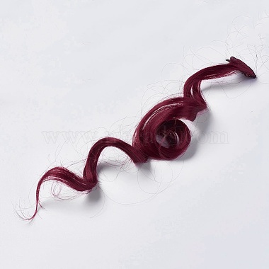 Gunmetal DarkRed Polyester Snap Hair Clips