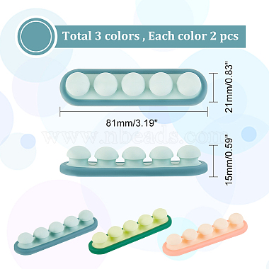 arricraft 6pcs 3 couleurs organisateur de cordon adhésif en silicone(FIND-AR0002-42)-3