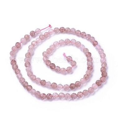 Natural Strawberry Quartz Beads Strands(G-F619-16A-4mm)-2