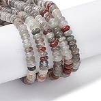 Natural African Bloodstone Beads Strands, Rondelle, 4.5x2.5mm, Hole: 0.8mm, about 158pcs/strand, 15.55 inch(39.5cm)(G-H292-A15-02)