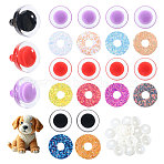 120Pcs Plastic Doll Craft Eyes, Safety Eyes, Mixed Color, 24~25.5mm(FIND-PH0028-81)