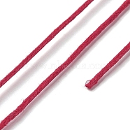 Waxed Cotton Cord, Round, Indian Red, 1mm(YC-XCP0001-05)