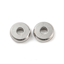 Rack Plating Alloy Beads,  Lead Free & Cadmium Free & Nickel Free, Flat Round, Platinum, 6x2mm, Hole: 2mm(PALLOY-Z022-19P)