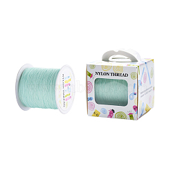 Nylon Thread, Pale Turquoise, 0.5mm, about 147.64yards/roll(135m/roll)(NWIR-JP0009-0.5-02)