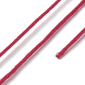 Waxed Cotton Cord, Round, Indian Red, 1mm