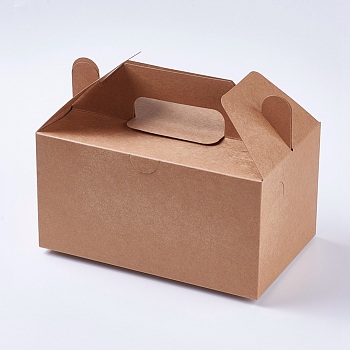 Kraft Paper Box, Rectangle, Sienna, 21x13x16.5cm